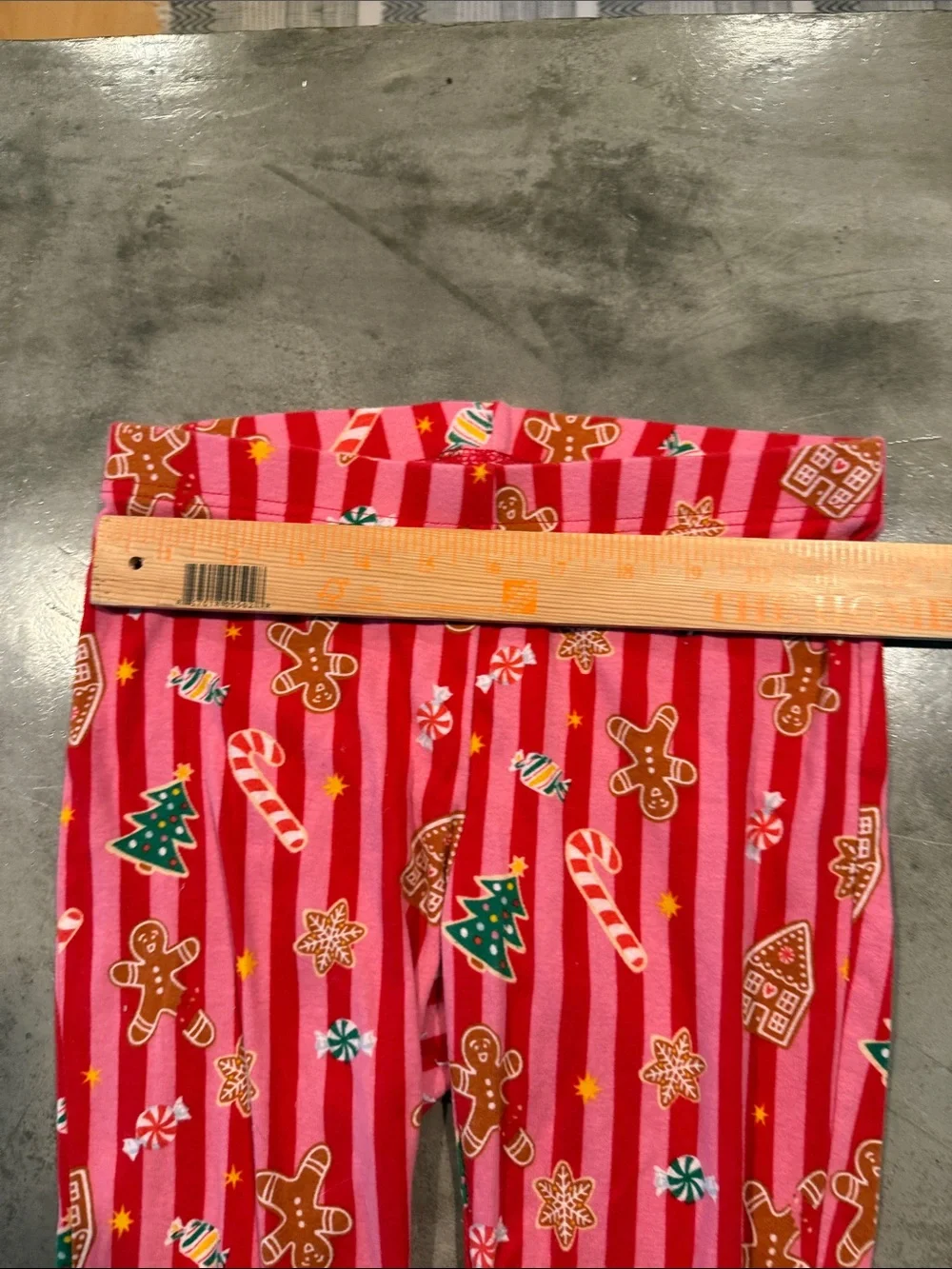 Old Navy Red & Pink Gingerbread 'Oh Snap!' Kids Holiday Pajama Set